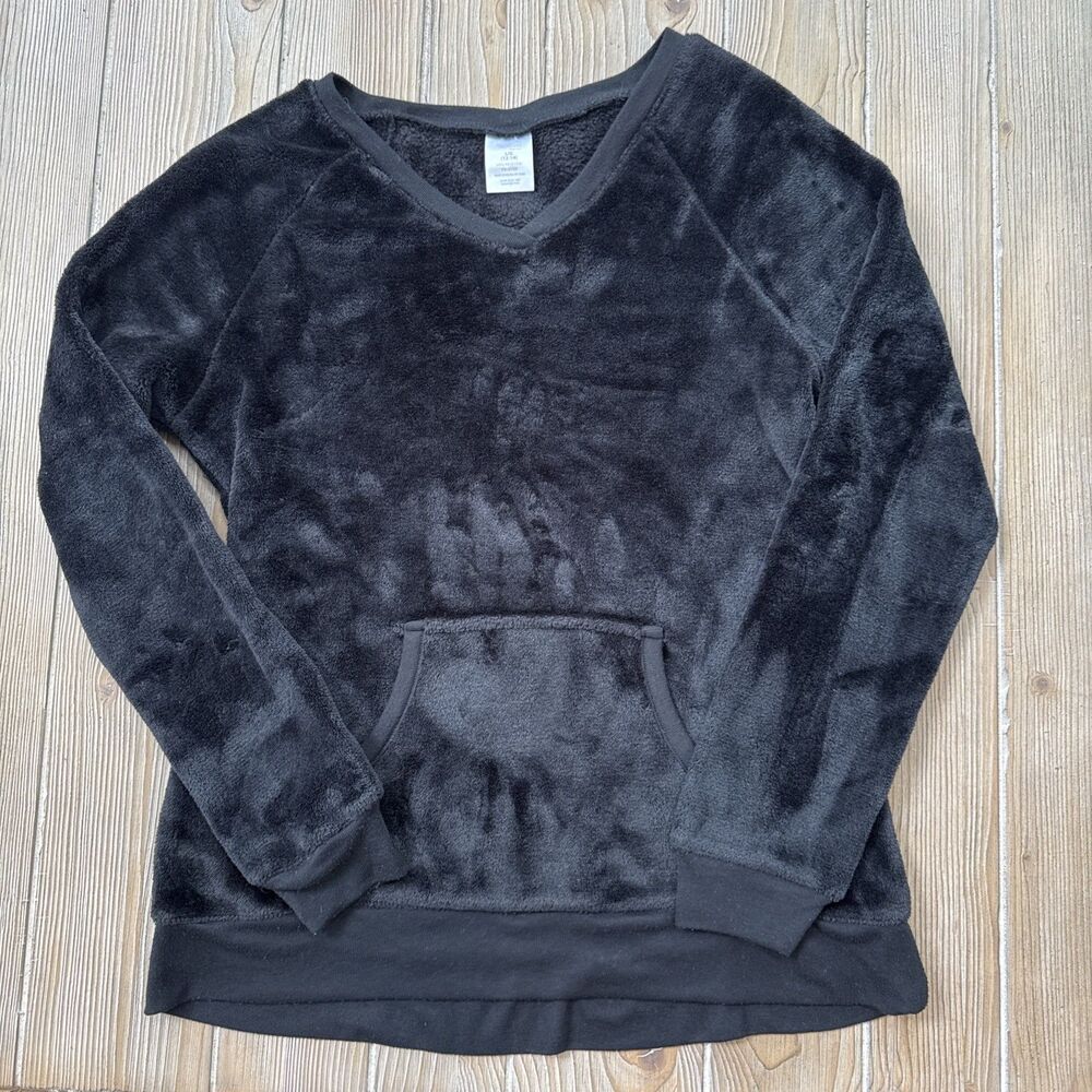 Secret Treasures Sleepwear Black Cozy V-Neck Pullover Orgasmicly Soft Sweater L